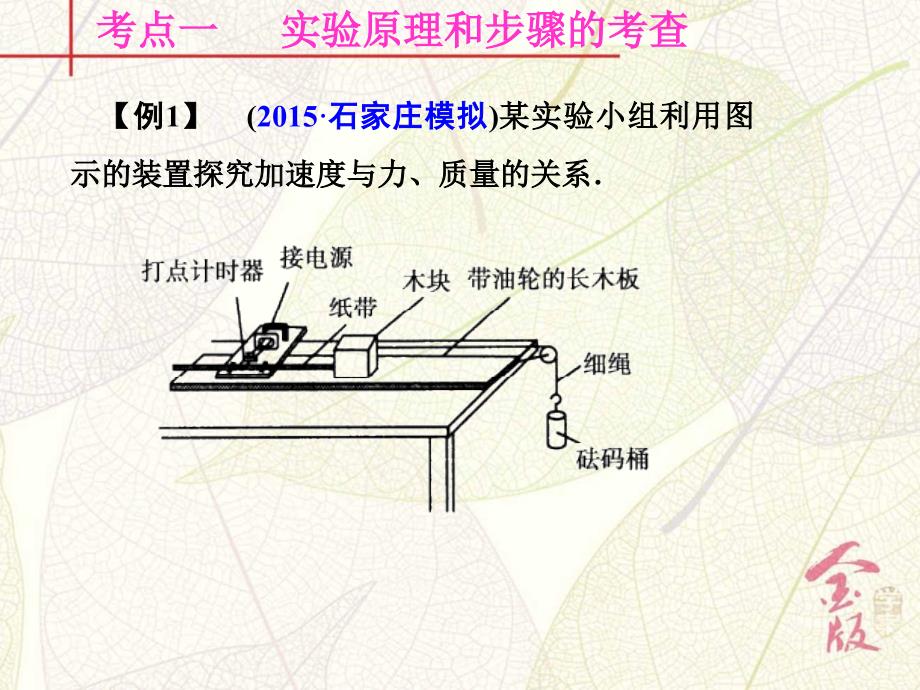 金版学案2017高三物理一轮课件：3实验四验证牛顿第二定律剖析_第4页