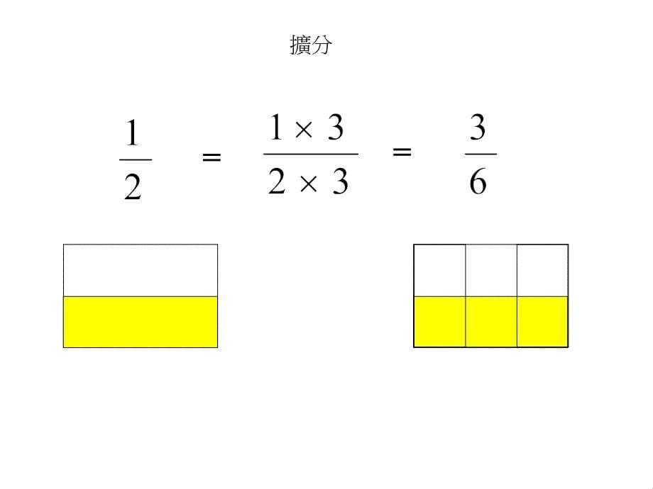 把一张纸等分为二份, 其中一份涂上颜色,涂上颜色的部分..._第5页