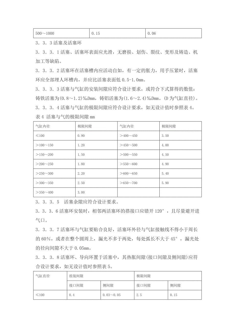 活塞式压缩机维护检修规程讲诉_第5页