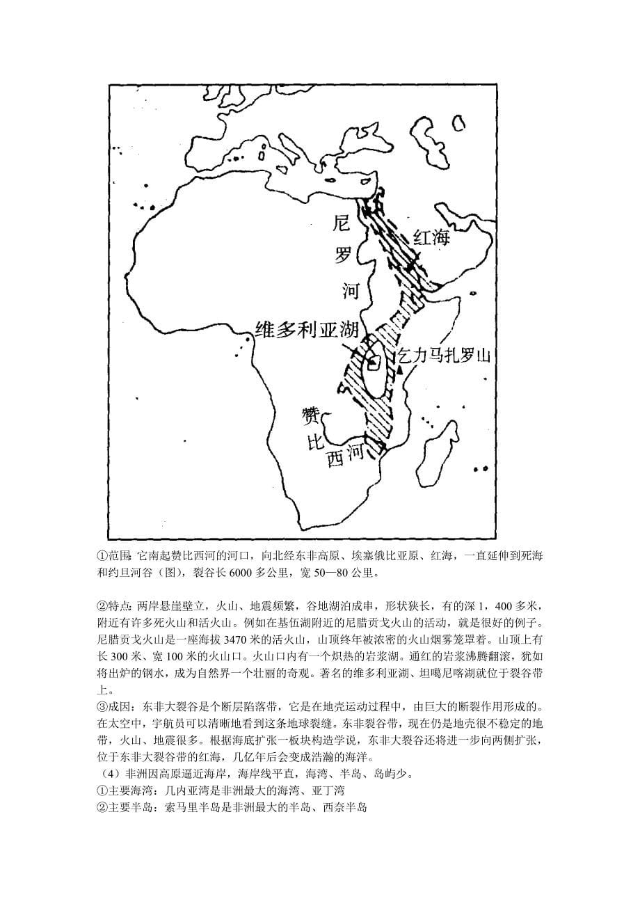 区域地理非洲和埃及高中考点复习资料讲解_第5页