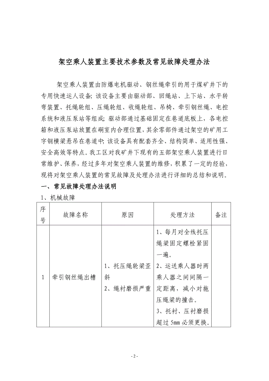 架空乘人装置(猴车)常见故障及处理办法(附：完好标准)._第3页