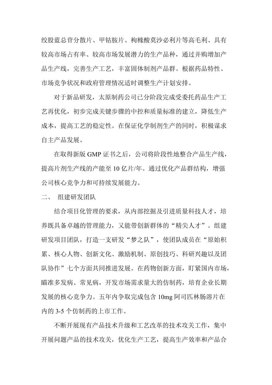 公司十三五发展规划(1)剖析_第5页