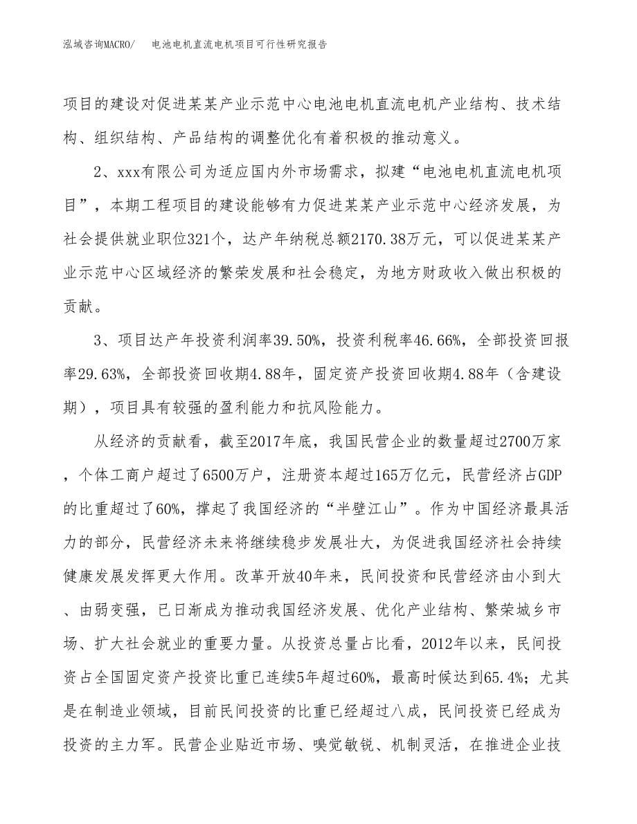 电池电机直流电机项目可行性研究报告（总投资13000万元）（51亩）_第5页