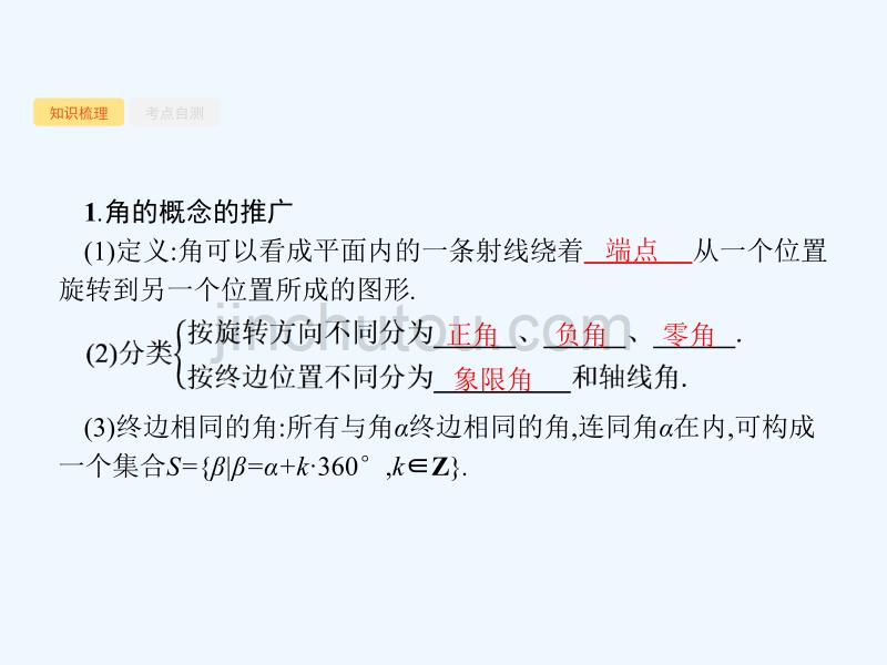 （福建专用）2018年高考数学总复习 4.1 任意角、弧度制及任意角的三角函数 文 新人教a_第3页