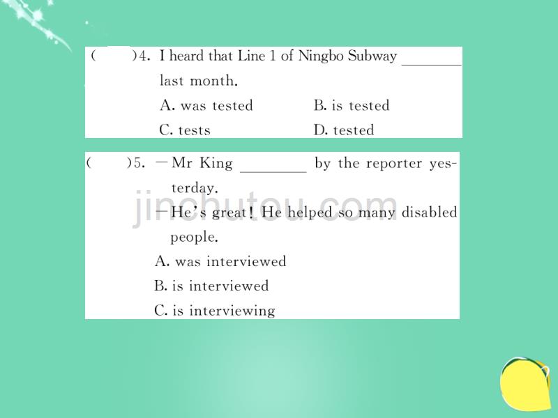 2016年秋九年级英语上册 module 8 sporting life语法精讲专练外研版_第3页