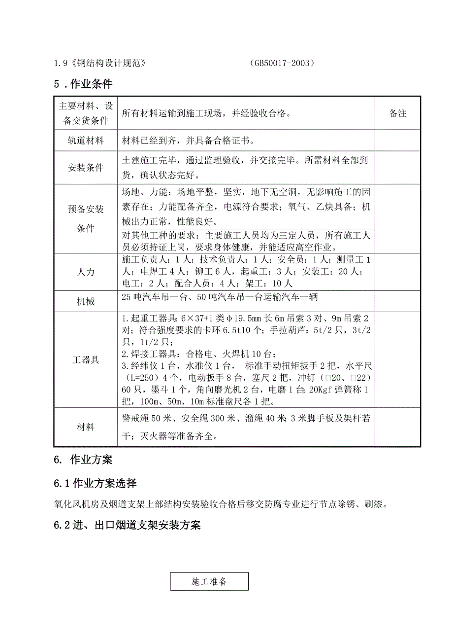 氧化风机房及烟道支架上部结构安装作业指导书(改)._第4页