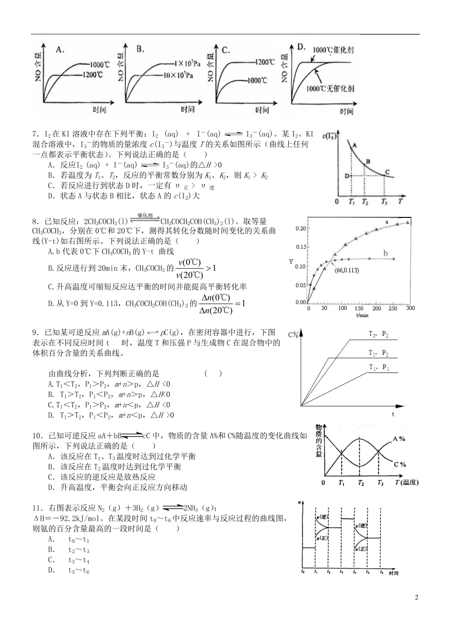 高中化学 图像问题的系统思维（提高）巩固练习 新人教版选修4_第2页