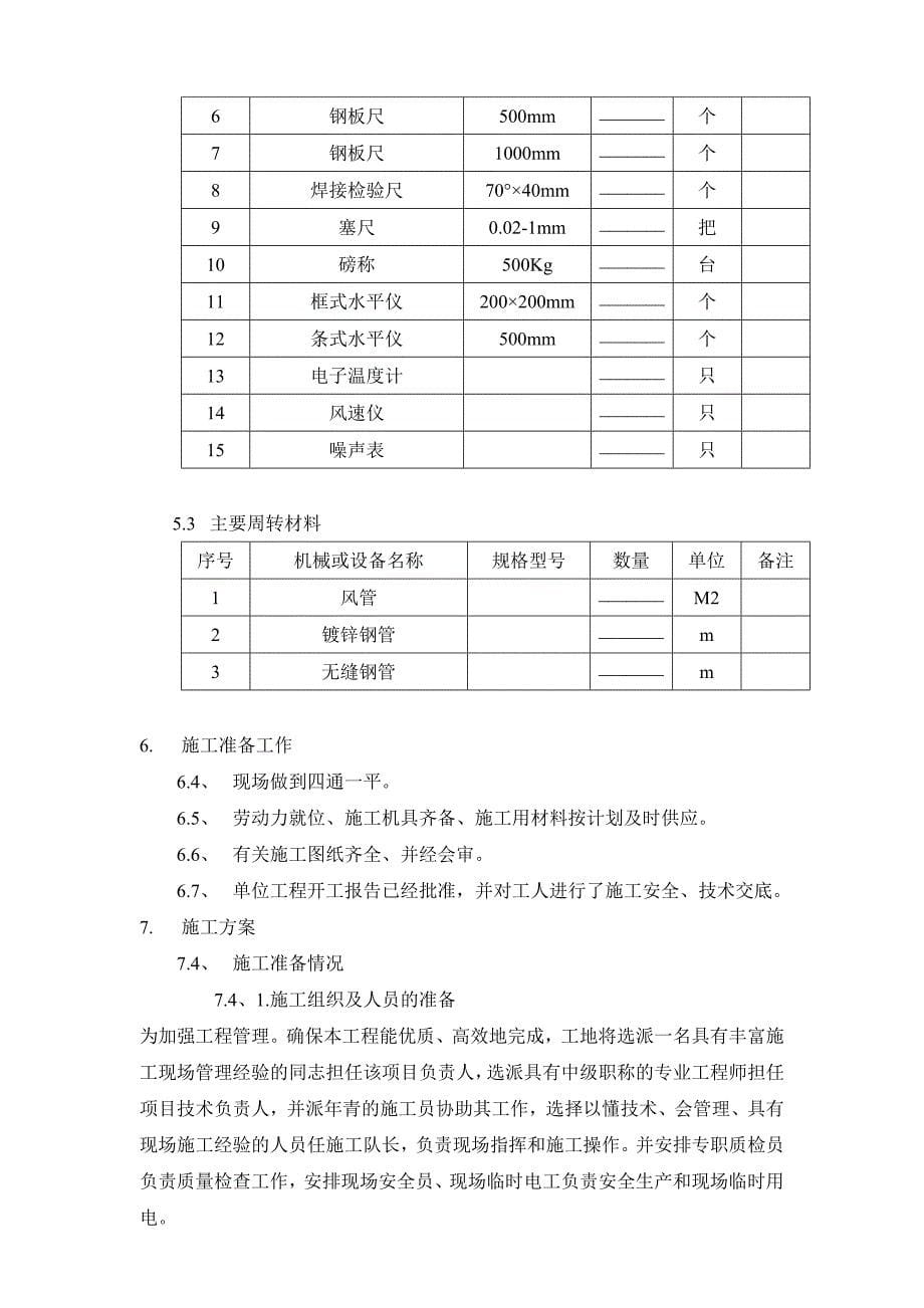 空调通风风道施工方案._第5页