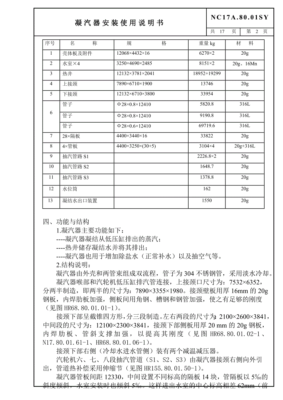 凝汽器安装使用说明书._第3页