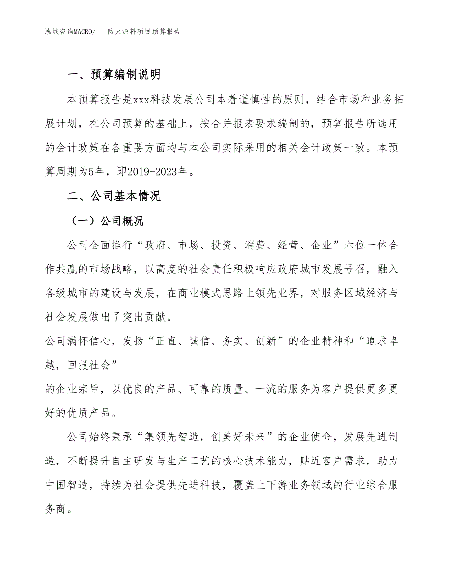 防火涂料项目预算报告年度.docx_第2页