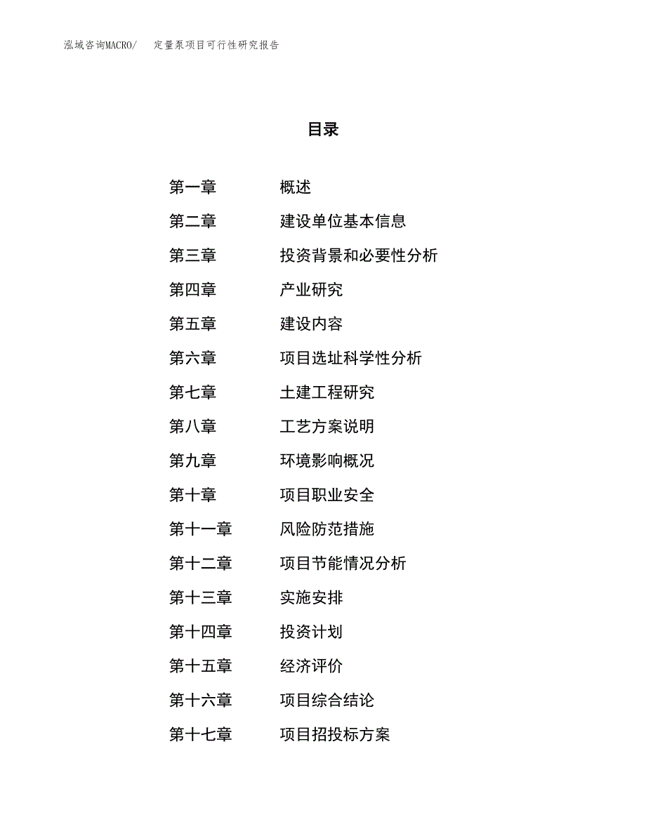 定量泵项目可行性研究报告（总投资6000万元）（30亩）_第1页