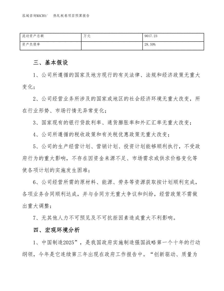 热轧板卷项目预算报告年度.docx_第5页