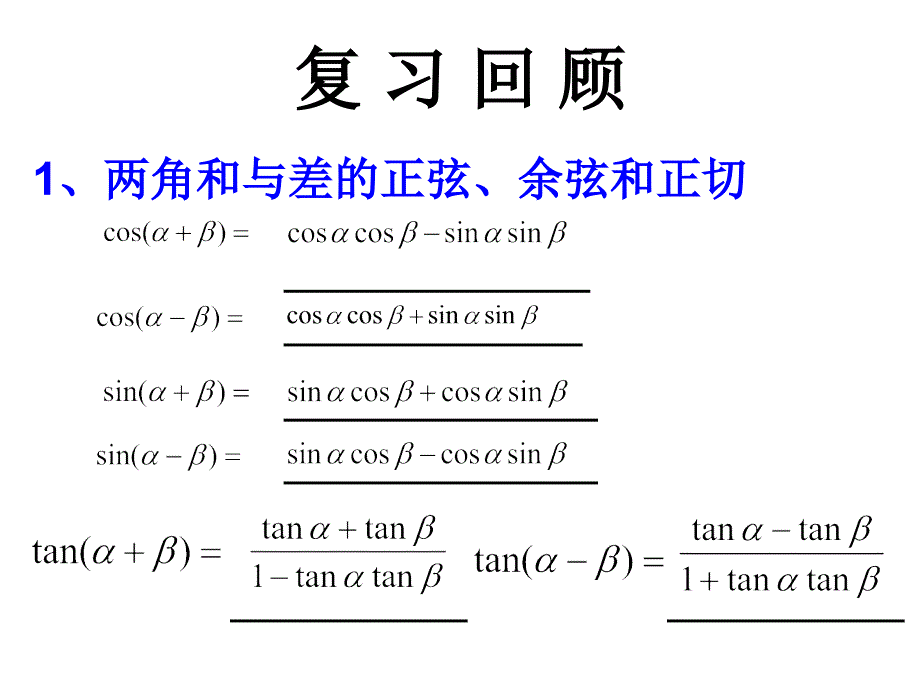 (必修)三《三角恒等变换》复习_第2页