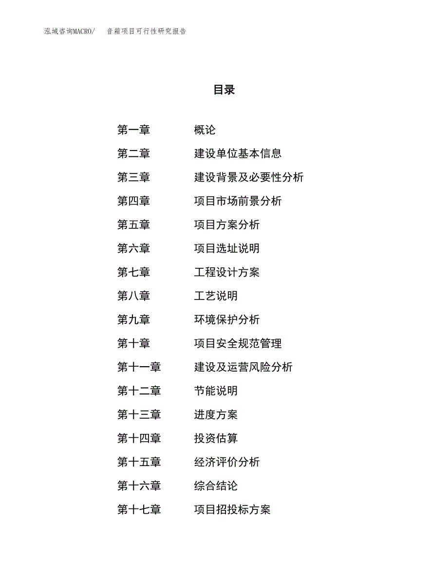 音箱项目可行性研究报告（总投资13000万元）（58亩）_第1页