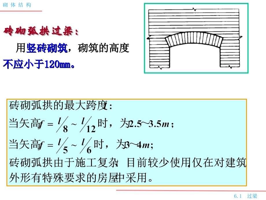 砌体结构第六章过梁、挑梁和墙梁的设计(学生用)讲解_第5页