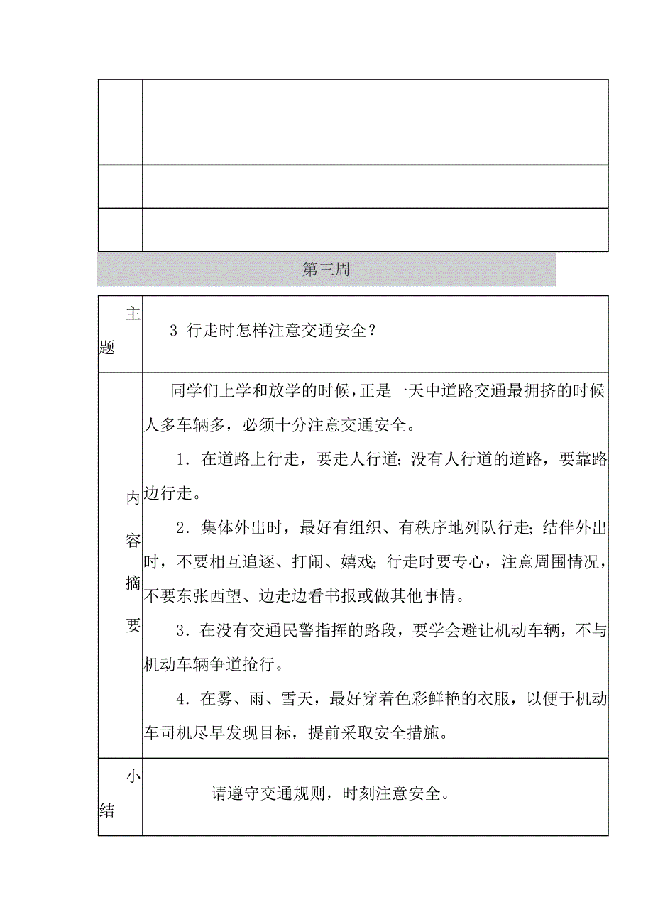 学校每周安全教育记录资料_第3页