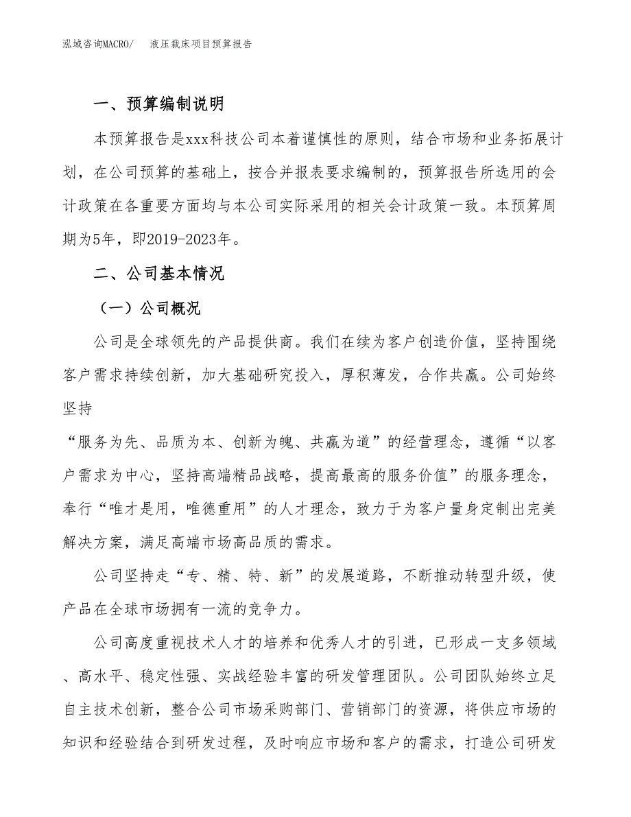 液压裁床项目预算报告年度.docx_第2页