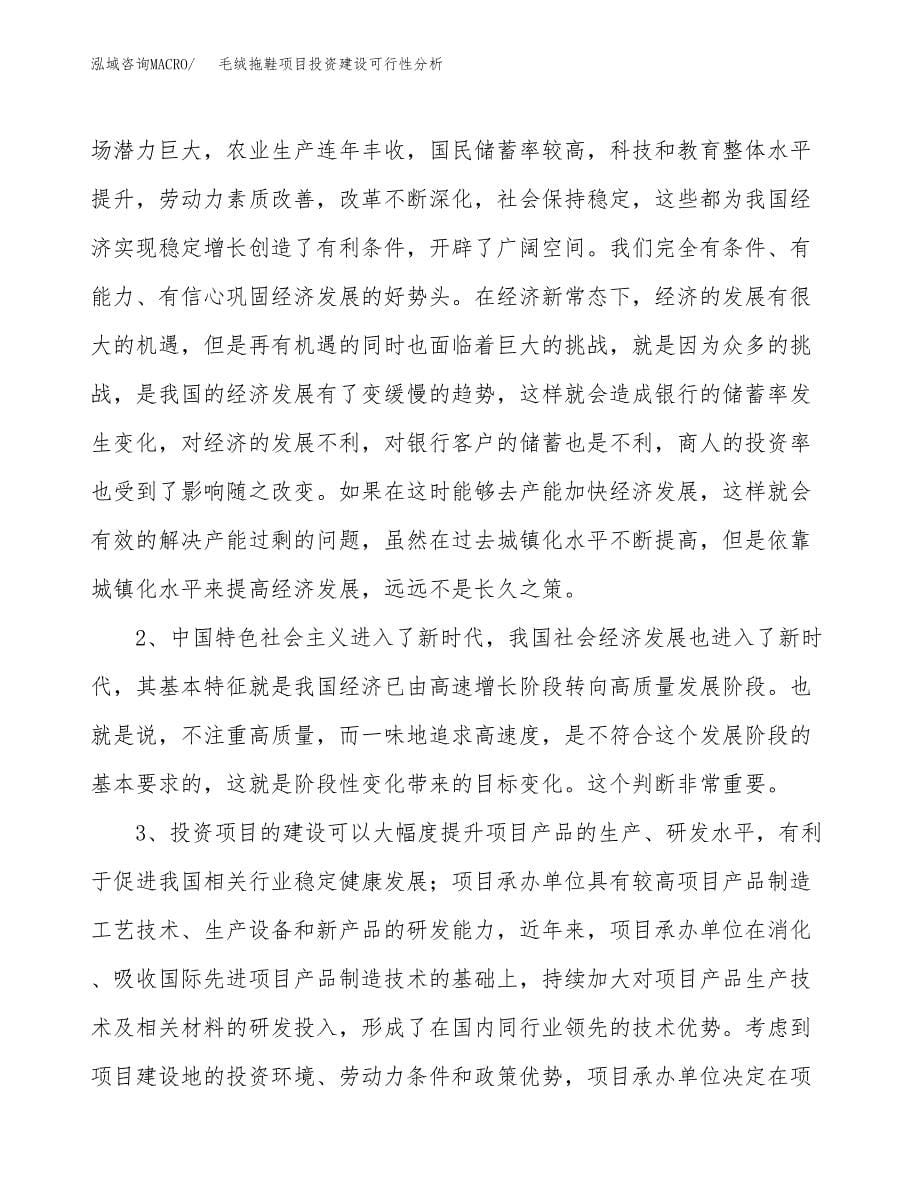 毛绒拖鞋项目投资建设可行性分析.docx_第5页