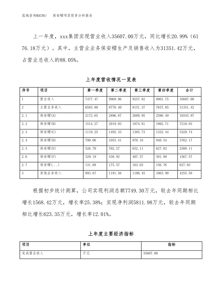 保安帽项目投资分析报告（总投资14000万元）（53亩）_第3页