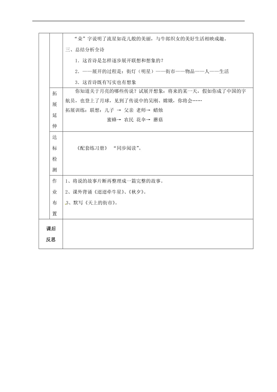 （2016年秋季版）甘肃省定西市七年级语文上册 第六单元 22 诗两首导学案1 新人教版_第4页