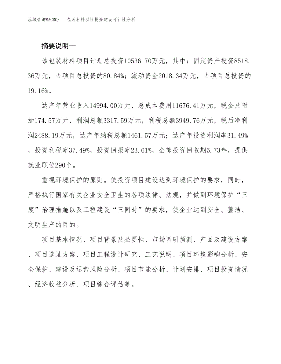 包装材料项目投资建设可行性分析.docx_第2页