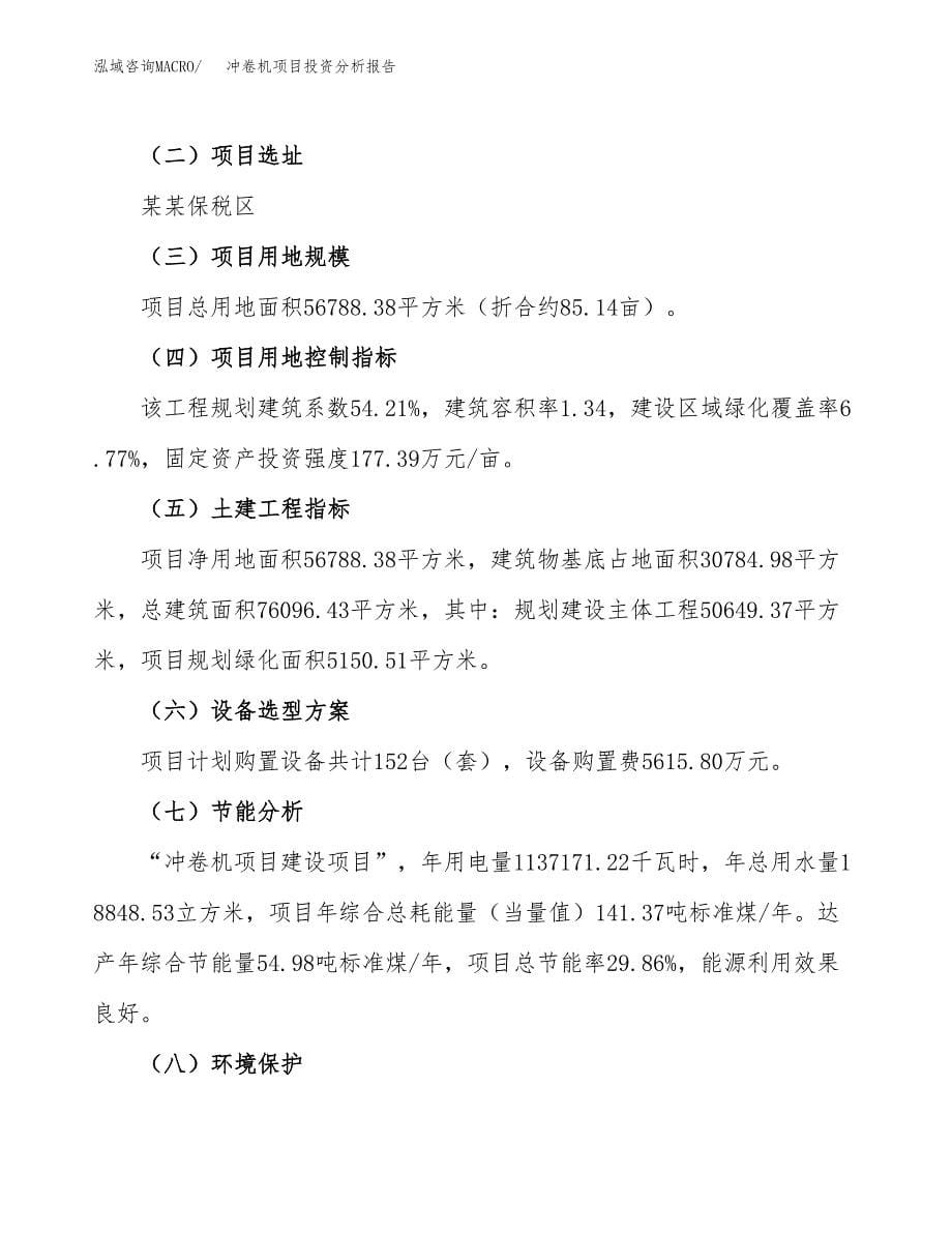 冲卷机项目投资分析报告（总投资18000万元）（85亩）_第5页