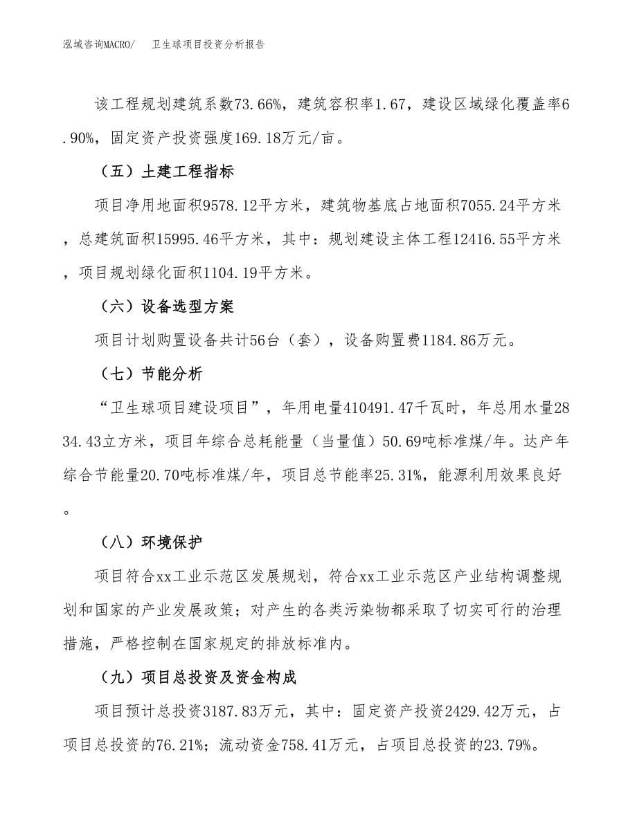 卫生球项目投资分析报告（总投资3000万元）（14亩）_第5页