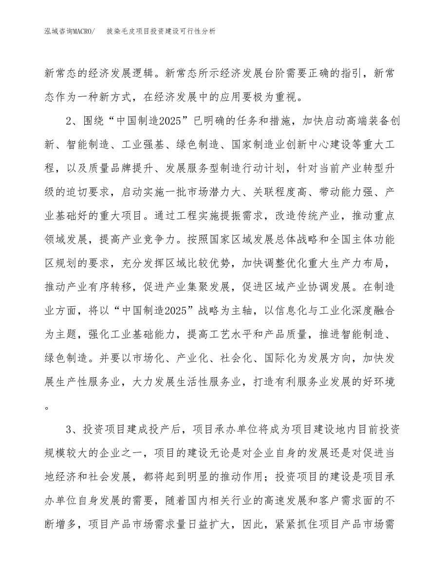 拔染毛皮项目投资建设可行性分析.docx_第5页