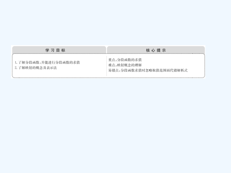 2017-2018学年高中数学 第一章 集合与函数概念 1.2.2.2 分段函数及映射 新人教a版必修1_第2页