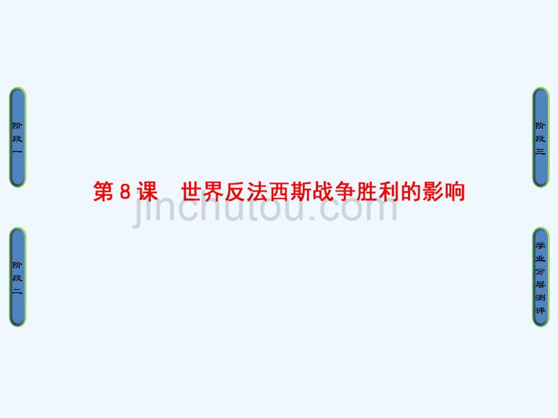 2017-2018学年高中历史 第3单元 第二次世界大战 第8课 世界反法西斯战争胜利的影响 新人教选修3_第1页