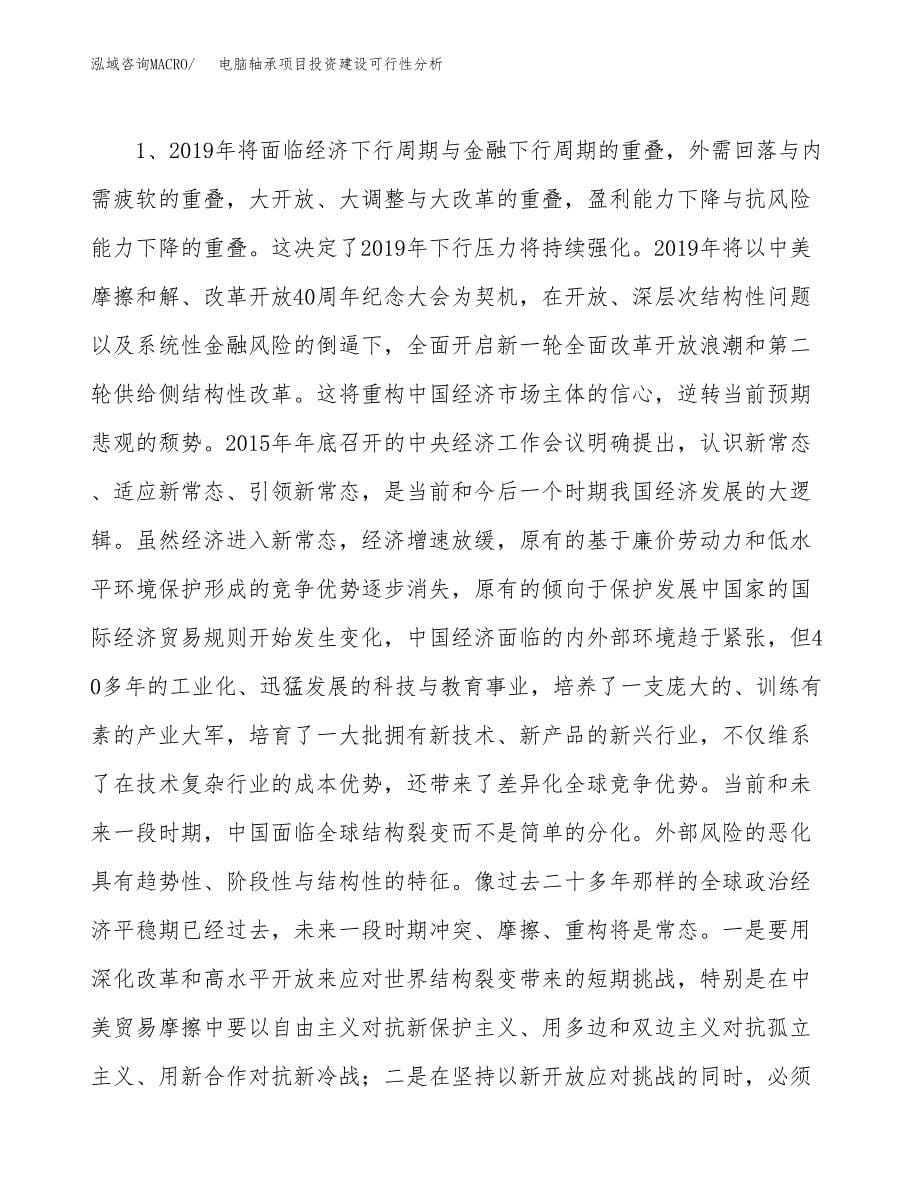 电脑轴承项目投资建设可行性分析.docx_第5页