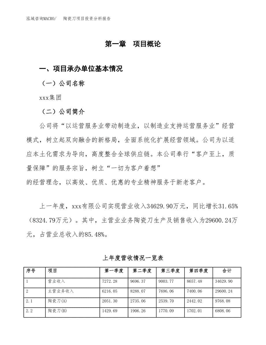 陶瓷刀项目投资分析报告（总投资21000万元）（83亩）_第2页