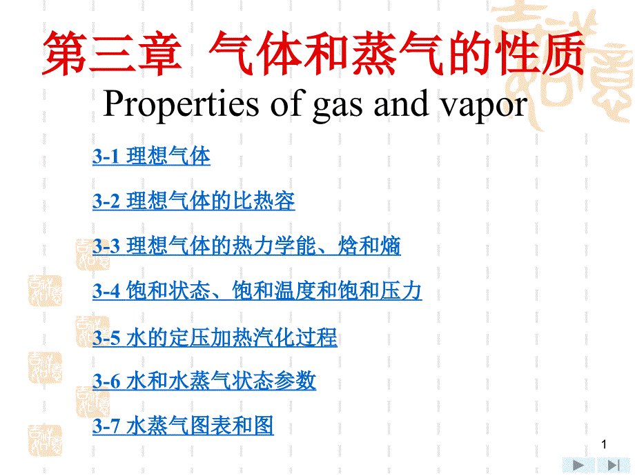 工程热力学气体和蒸汽的性质讲解_第1页