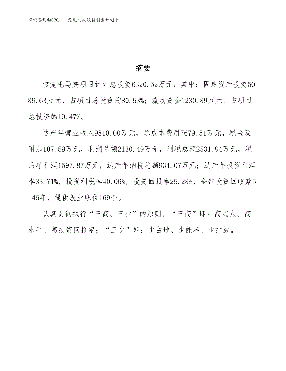 兔毛马夹项目创业计划书(参考模板).docx_第3页