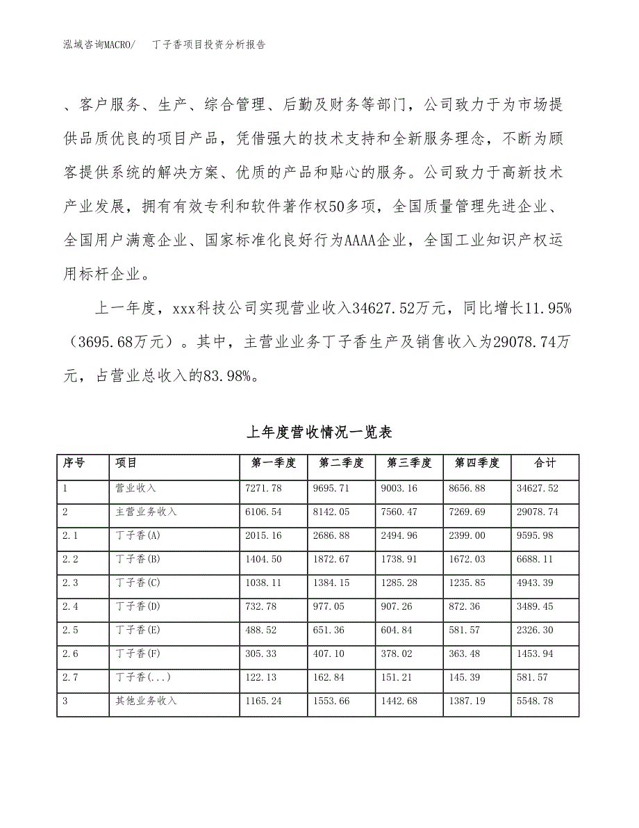 丁子香项目投资分析报告（总投资19000万元）（84亩）_第3页