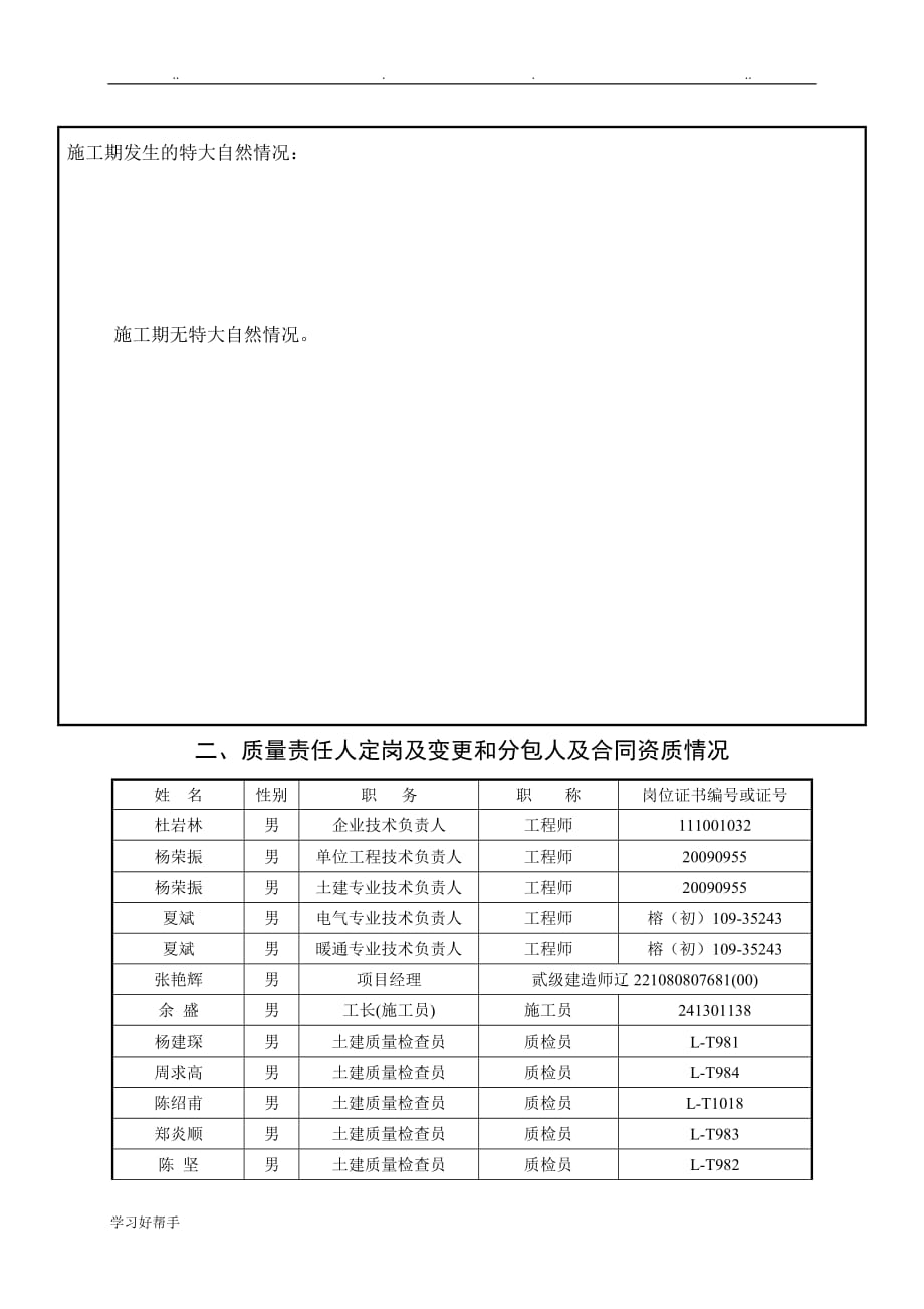 房屋建筑工程竣工报告书_施工_第4页