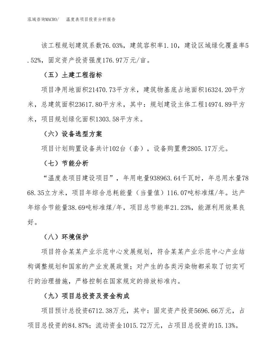 温度表项目投资分析报告（总投资7000万元）（32亩）_第5页