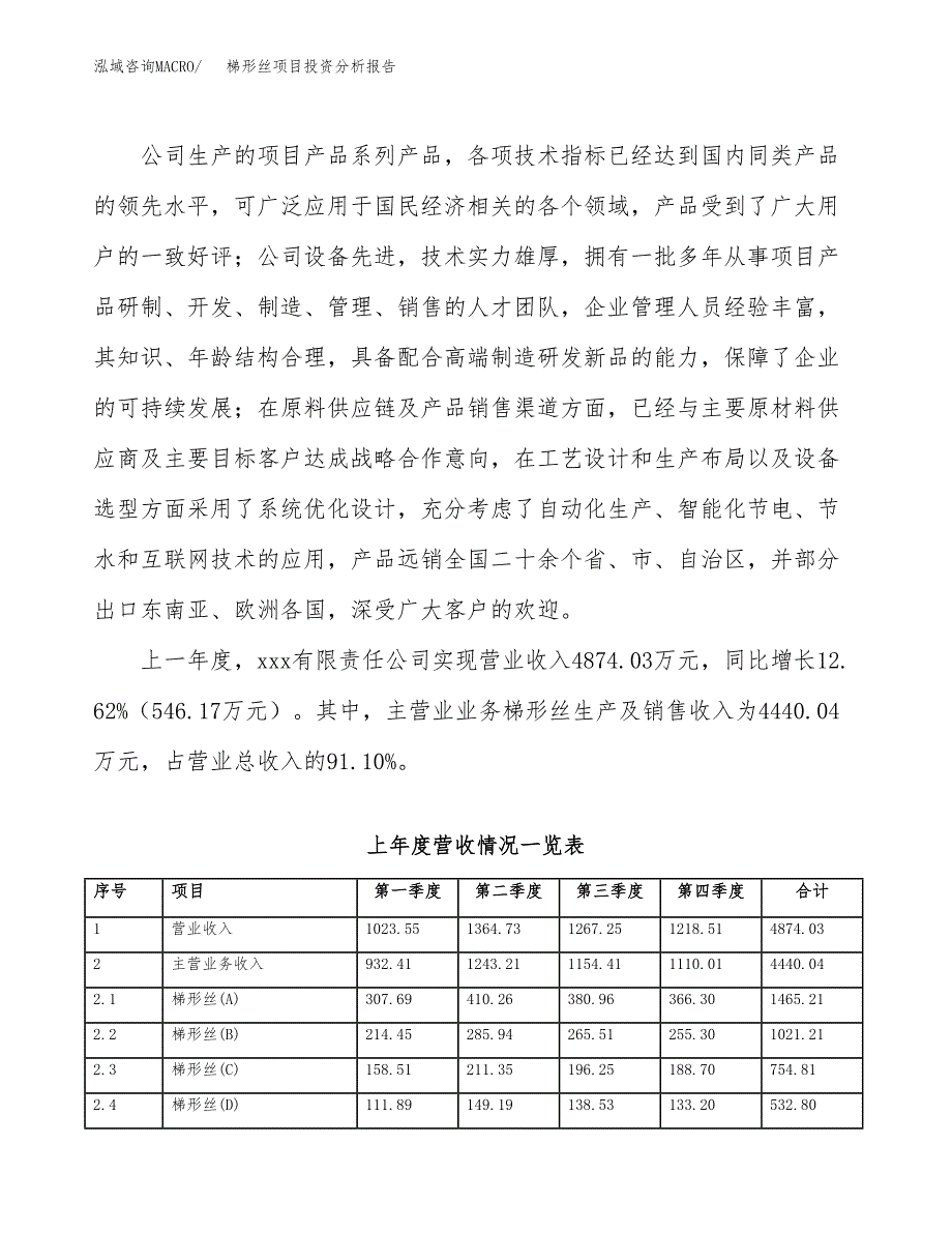 梯形丝项目投资分析报告（总投资3000万元）（11亩）_第3页