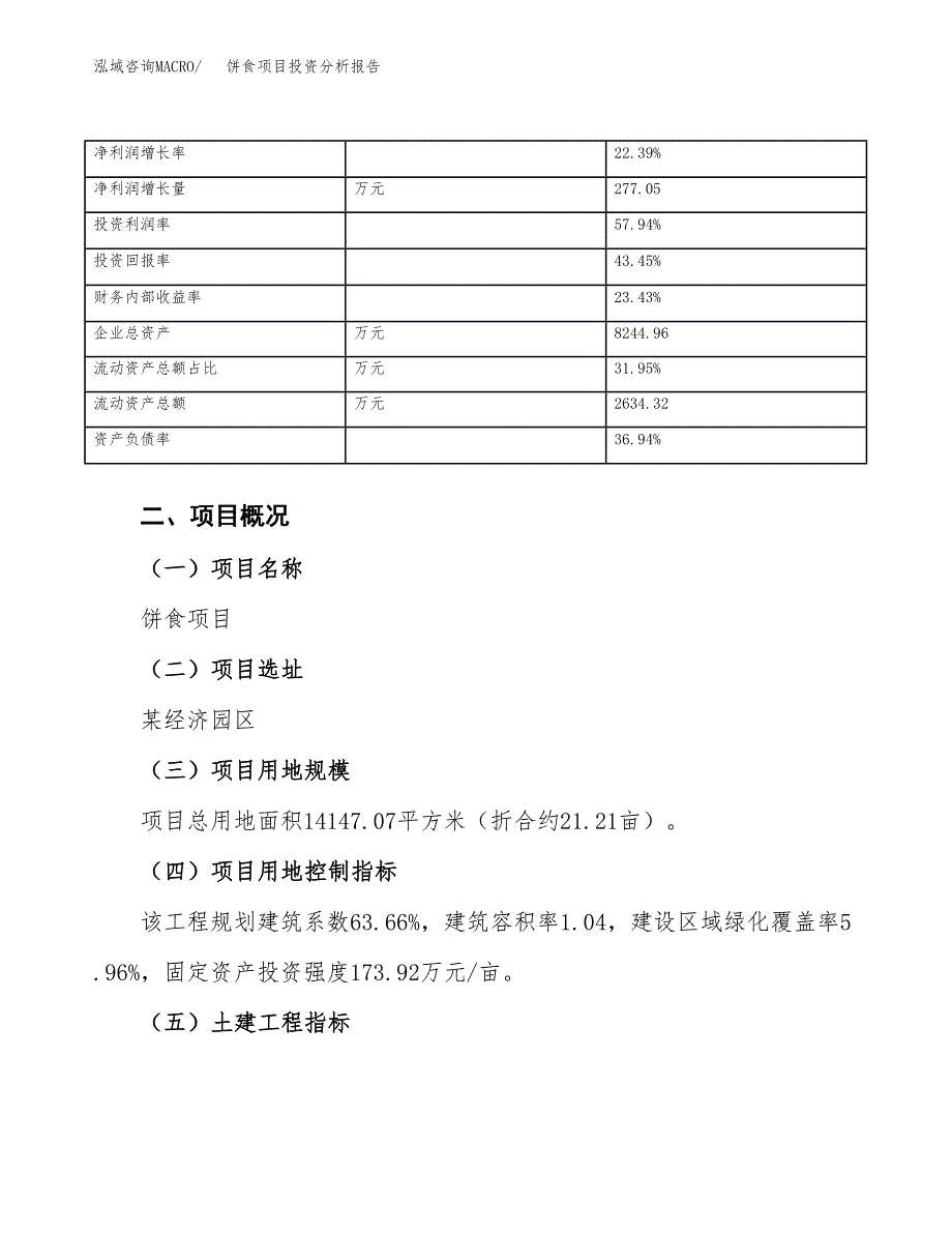 饼食项目投资分析报告（总投资5000万元）（21亩）_第4页