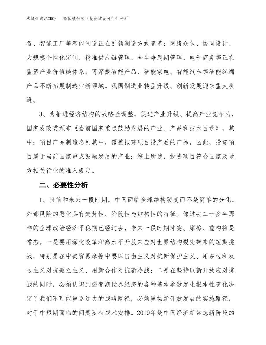 微低碳铁项目投资建设可行性分析.docx_第5页