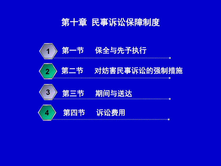 中国政法大学史飙老师第十章民事诉讼保障制度._第1页