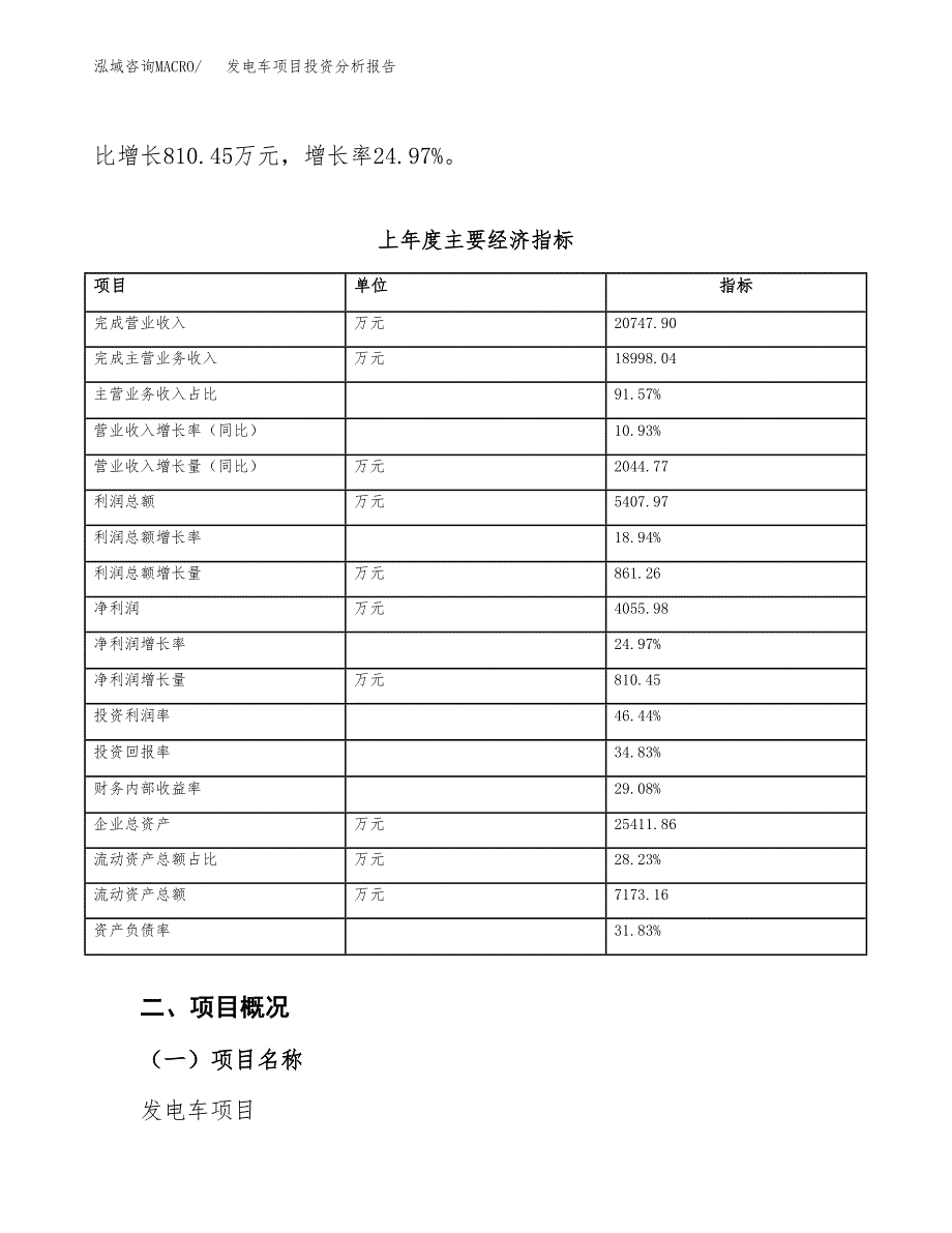 发电车项目投资分析报告（总投资13000万元）（59亩）_第4页