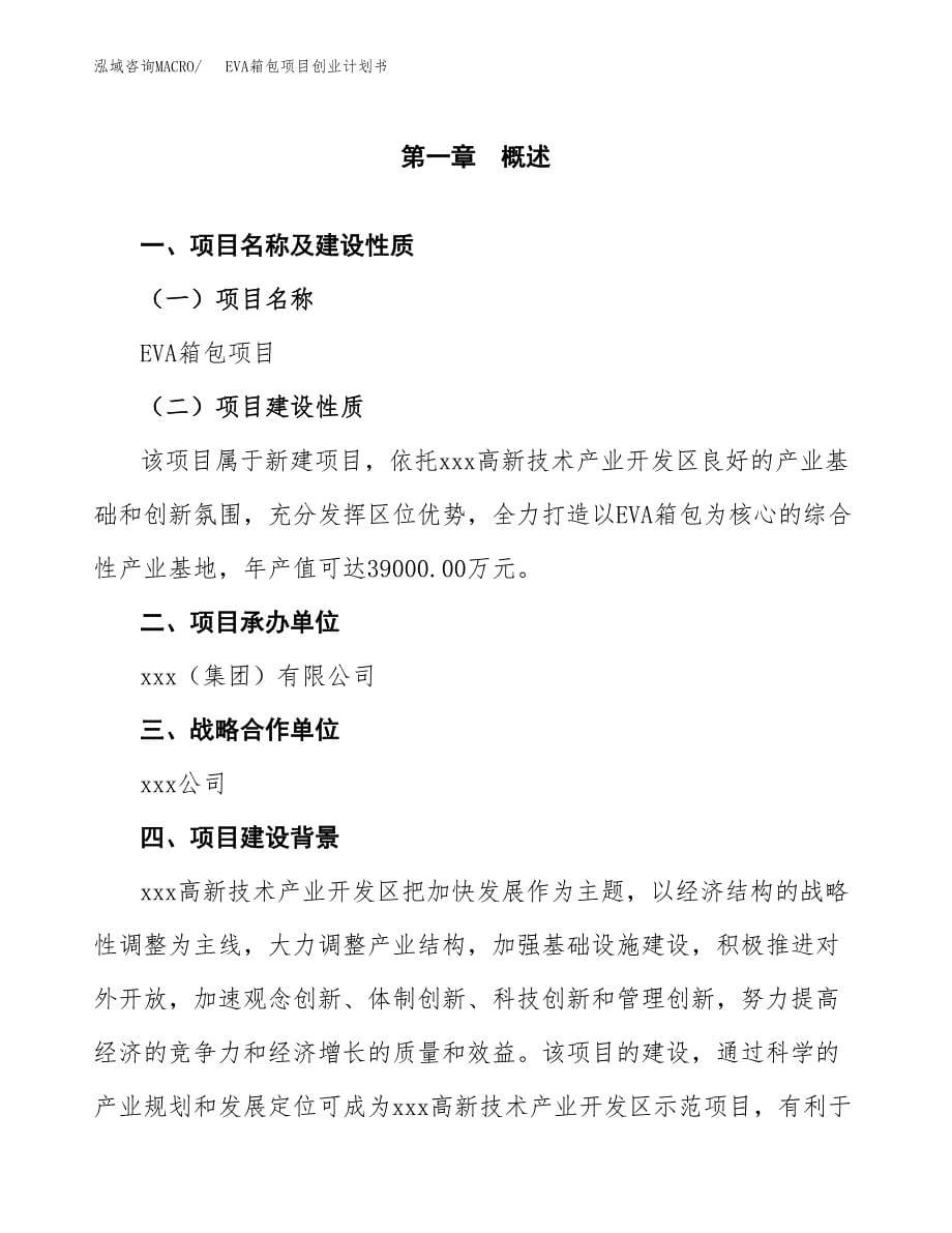 EVA箱包项目创业计划书(参考模板).docx_第5页