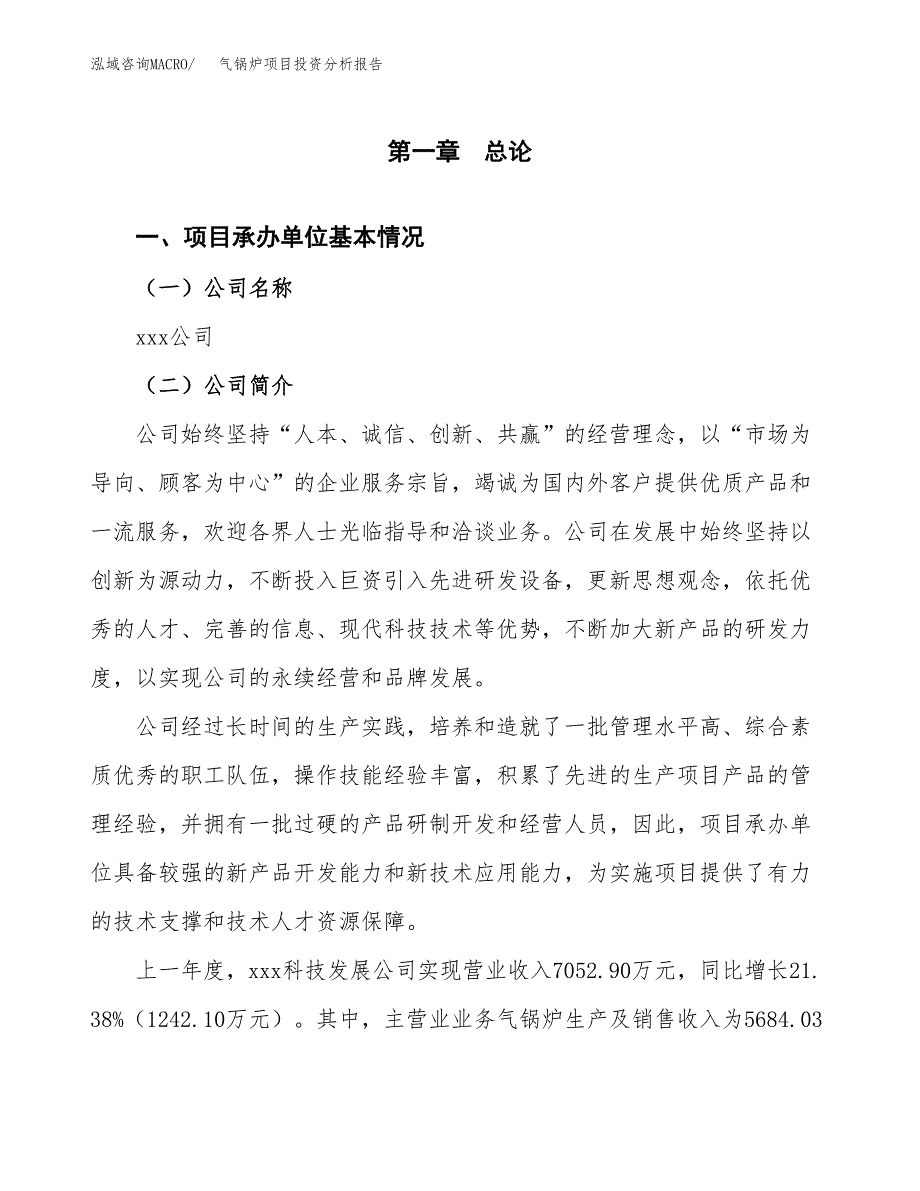 气锅炉项目投资分析报告（总投资7000万元）（32亩）_第2页