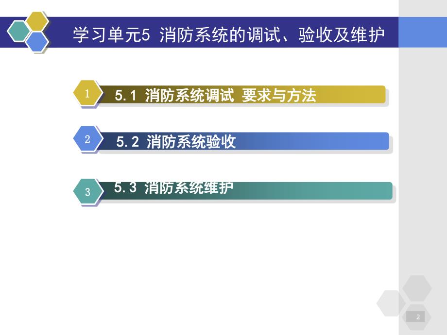 学习单元5建筑消防系统的调试验收及维护详解_第2页