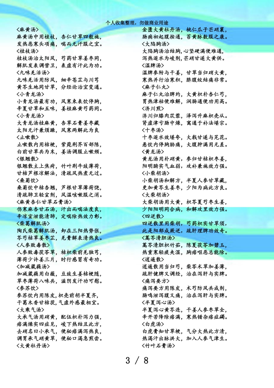 中医执业医师测验方剂歌诀完整版_第3页