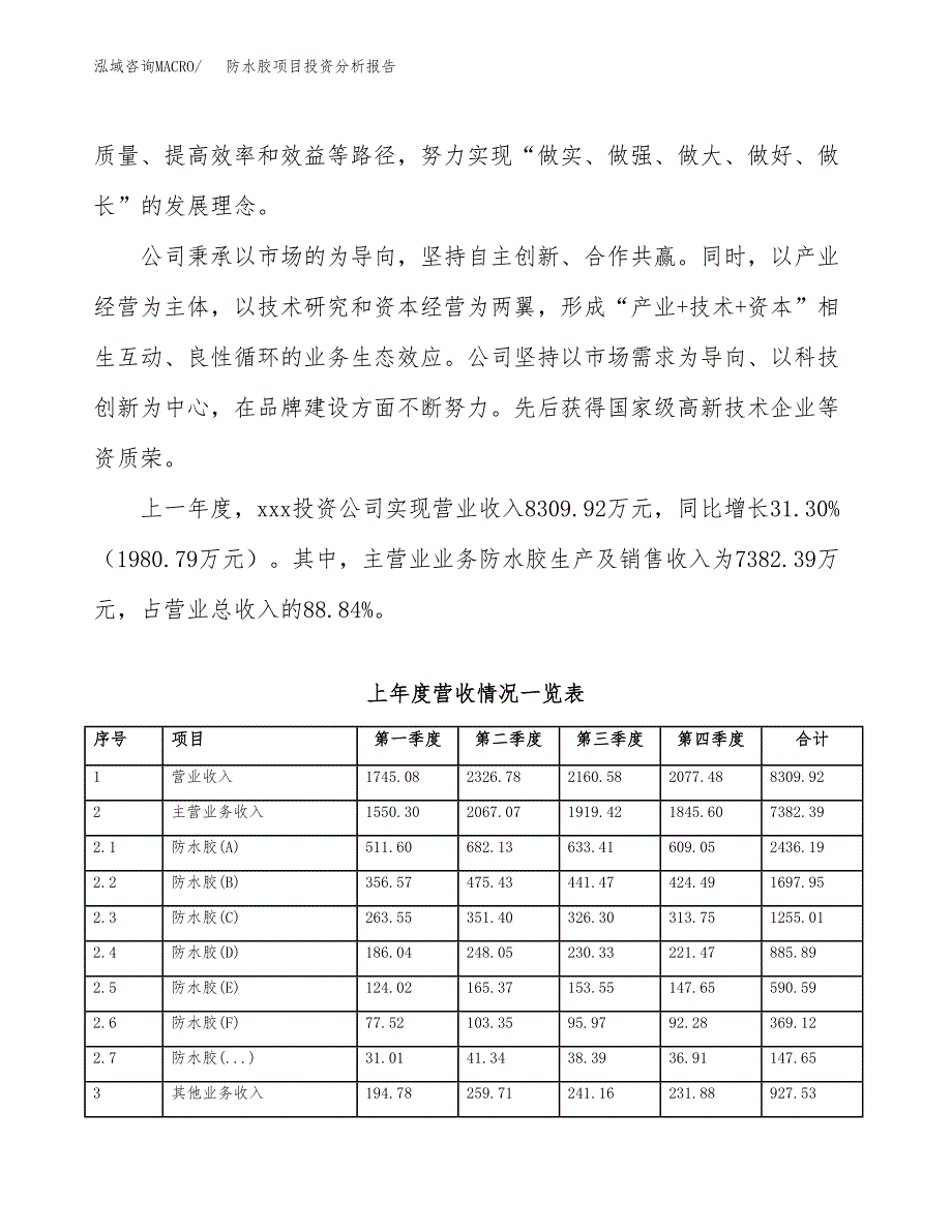 防水胶项目投资分析报告（总投资5000万元）（21亩）_第3页