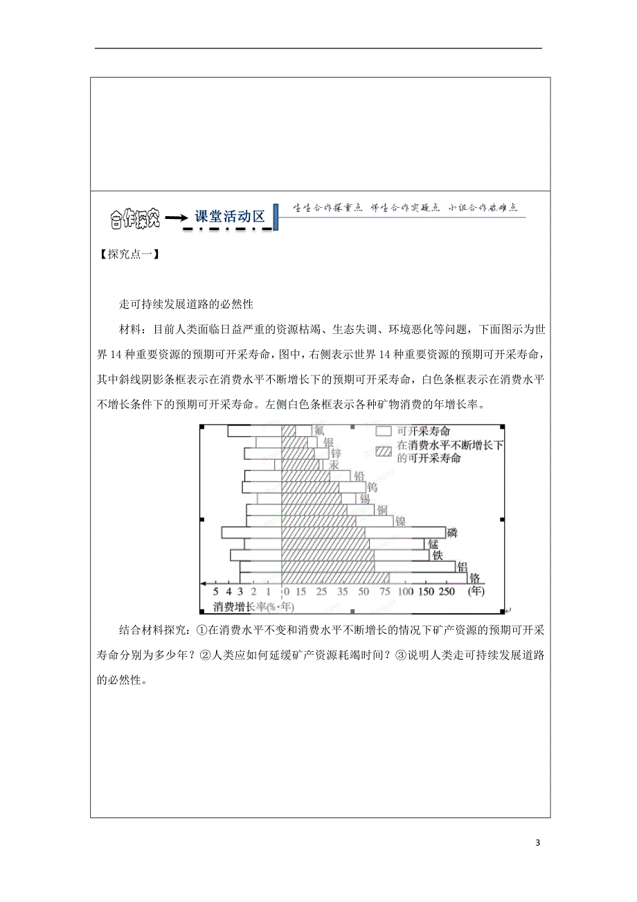 黑龙江省齐齐哈尔市高中地理 第四章 人类与地理环境的协调发展 4.3 可持续发展的基本内涵学案 湘教版必修2_第3页