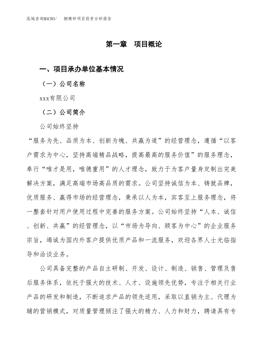 铜精砂项目投资分析报告（总投资4000万元）（15亩）_第2页