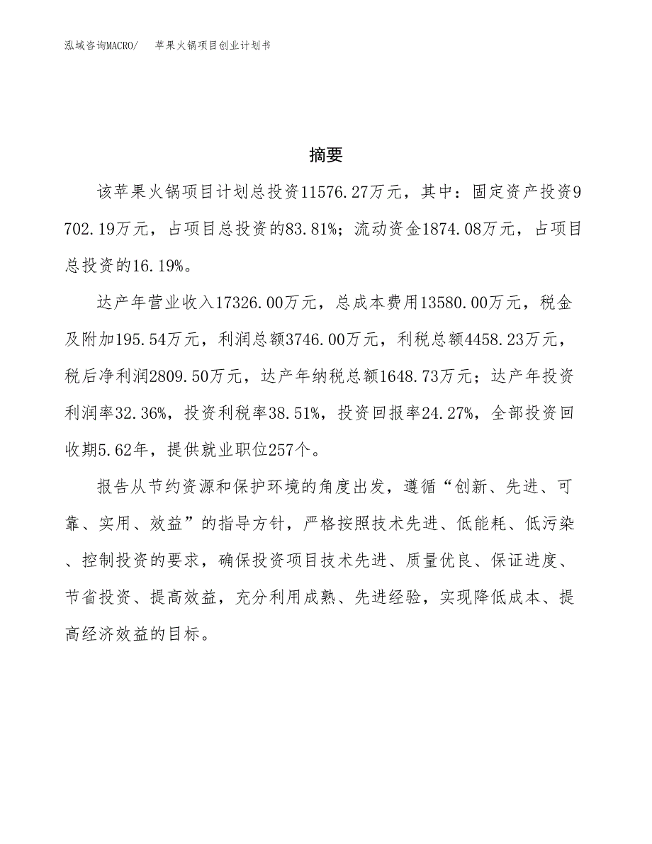 苹果火锅项目创业计划书(参考模板).docx_第3页